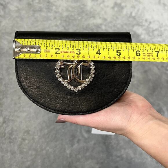 Juicy Couture Y2K Black Bling Belt Bag Fanny Pack Festival NWT - Picture 6 of 7